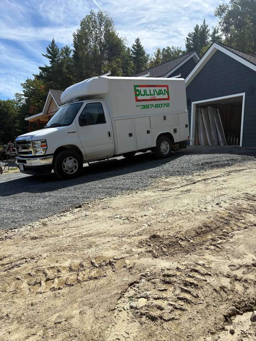 The Kevin Sullivan LLC work truck parked at a job site